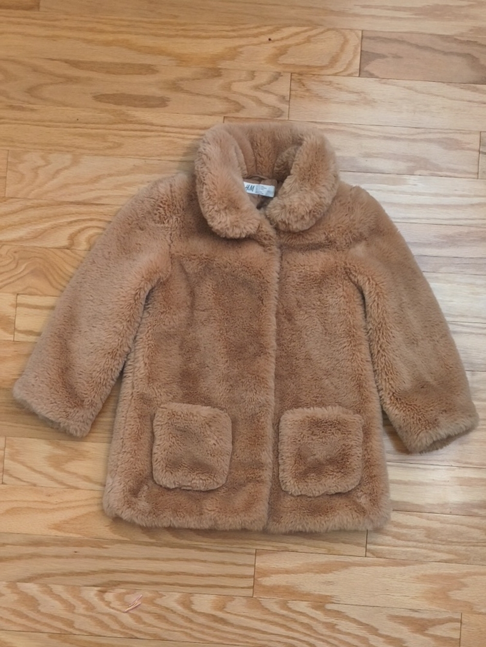 H&M Girls Faux-Fur Coat - Camel Brown Size 6X NWOT